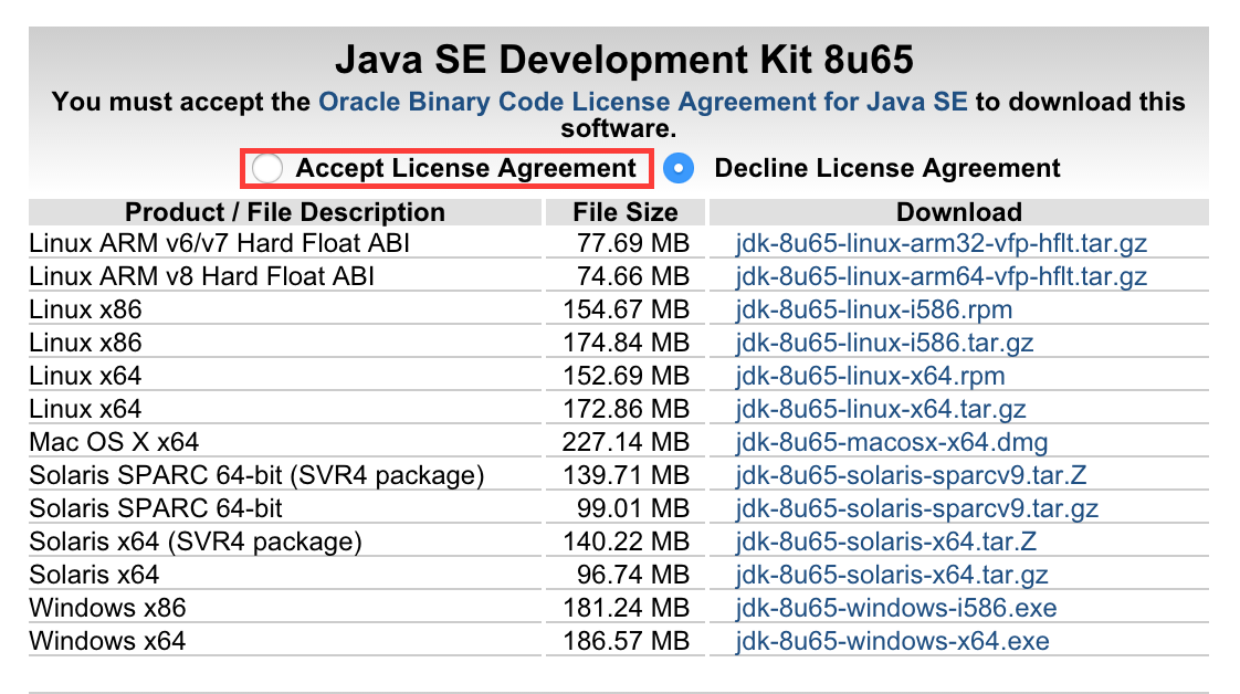 Java Agreement